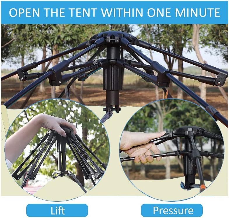 Waterproof Portable Dome Tent for 2/3/4/5 People R457