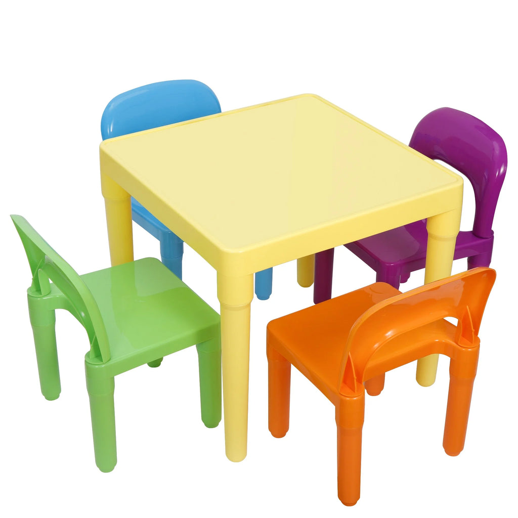 Colorful Plastic Kids Table with Four Chairs T926310