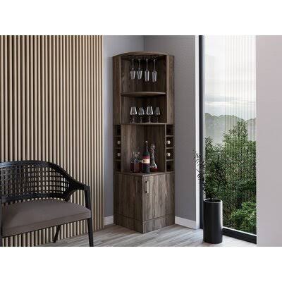 Bar Cabinet Dark Walnut U9723