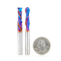 2-pc Solid Carbide CNC Router Bit Pack, 1/4 inch Shank E720243