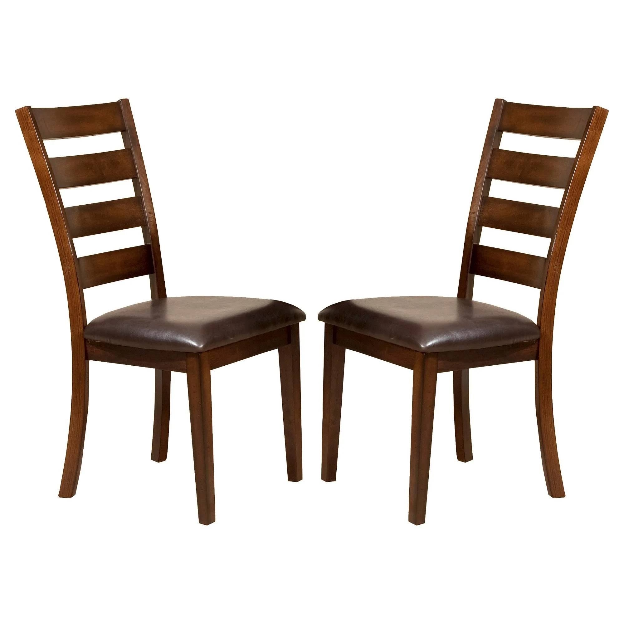 Ladder Back Side Chair Set of 2 Q9243
