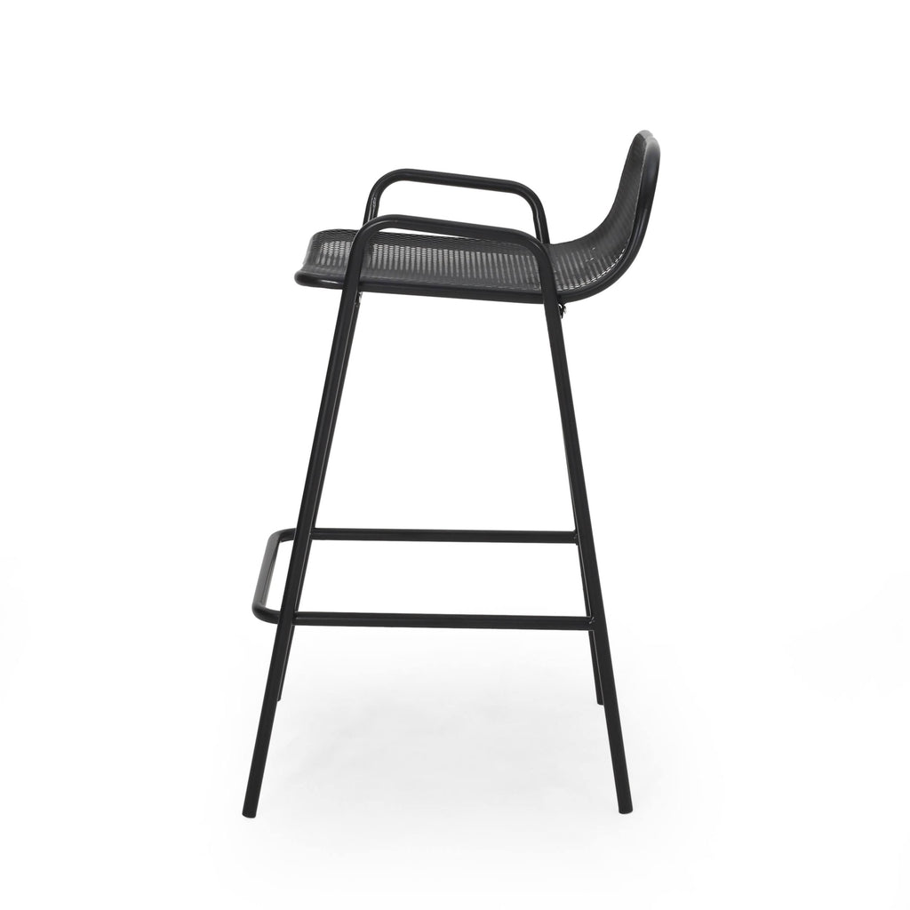 Matte W Iron Barstool Set of 4 G893