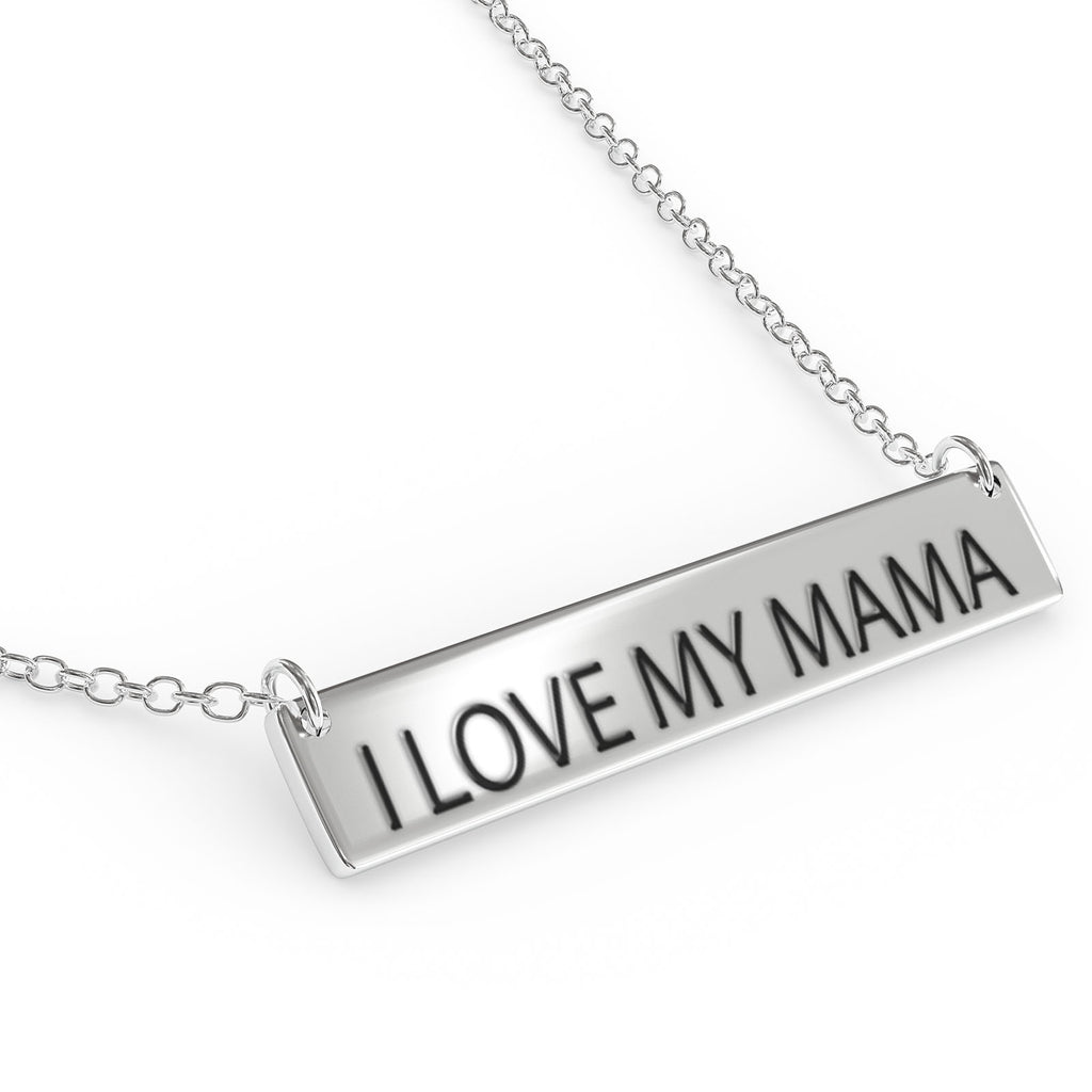 Sterling Silver Bar Pendant Necklace B880880