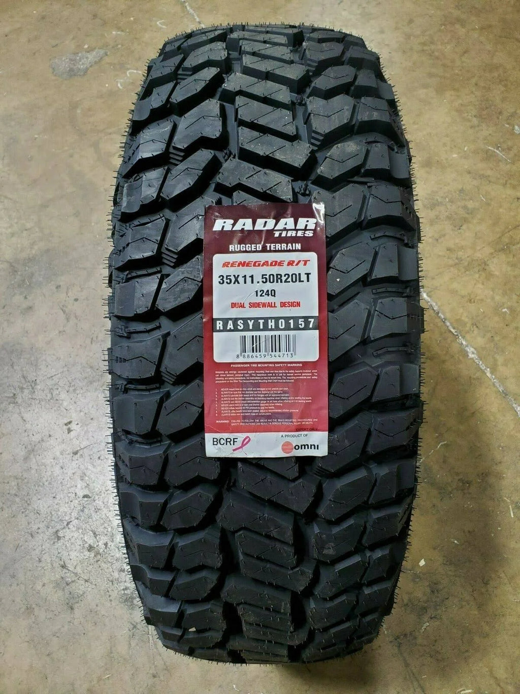 35x11.50R20LT 10PLY 124Q Load E Tire Y16720