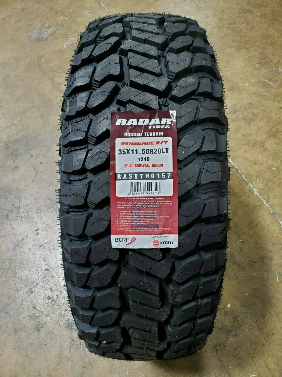 35x11.50R20LT 10PLY 124Q Load E Tire Y16720