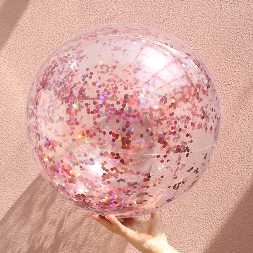 Golden Sequin Beach Ball Set of 4 with Pump B93648