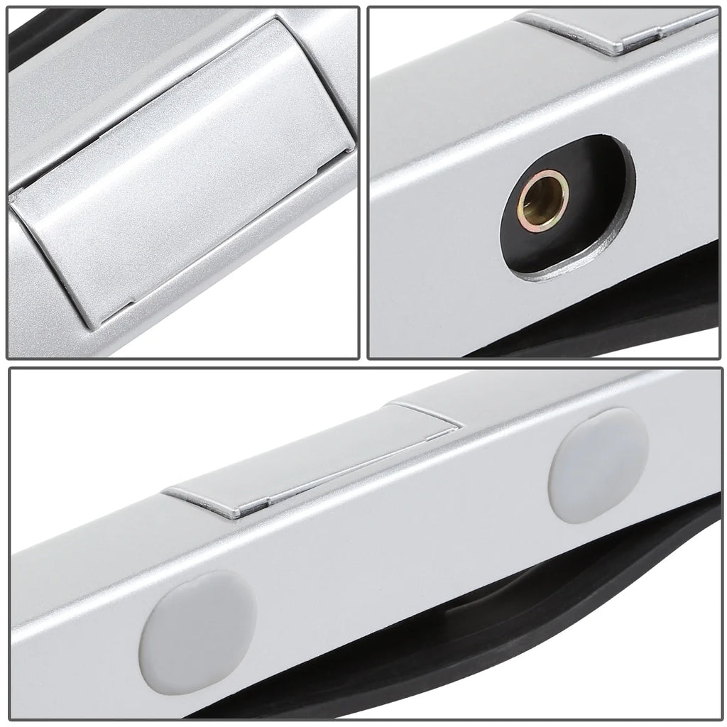 Silver ABS Factory Style Bolt-On Roof Top Rail Side Rack K3865