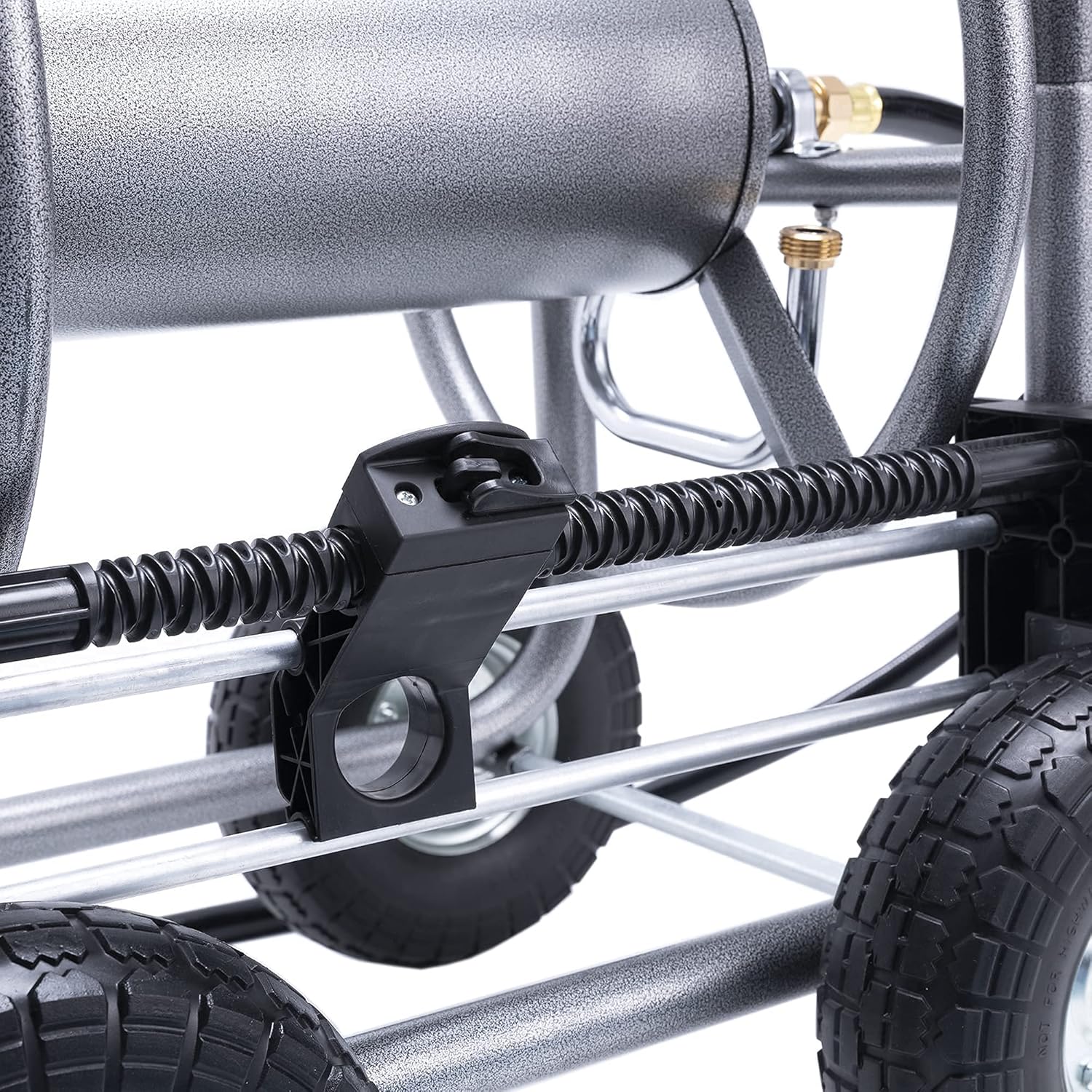 Industrial Hose Reel Cart with 4 Solid Wheels, 250-Feet Capacity X7682