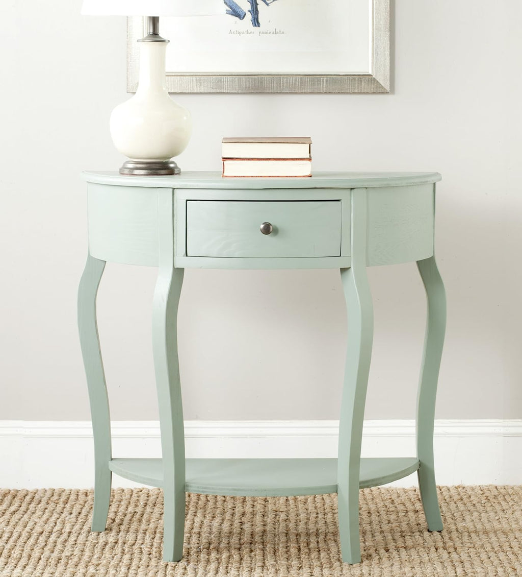 French Grey Demilune Console Table J75528