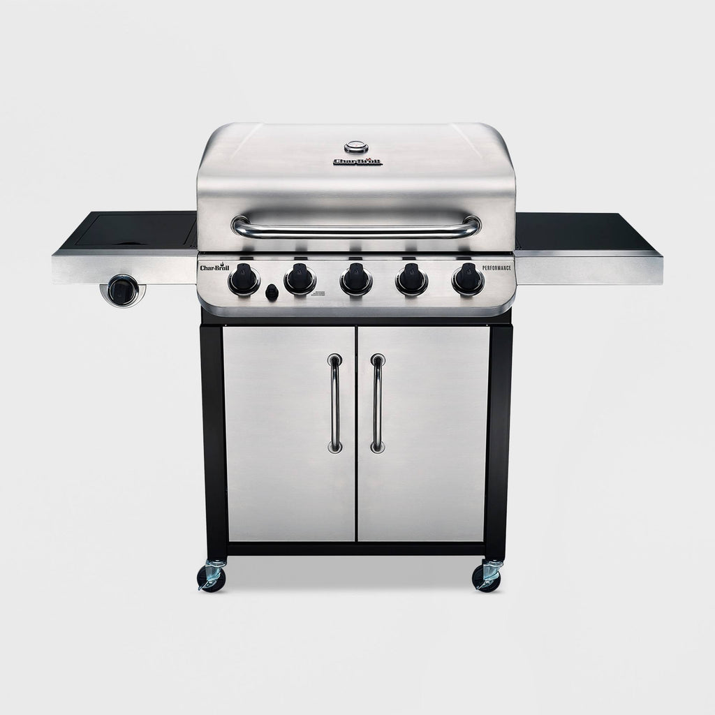 5 Burner Cabinet Gas Grill - Black/Silver D732370