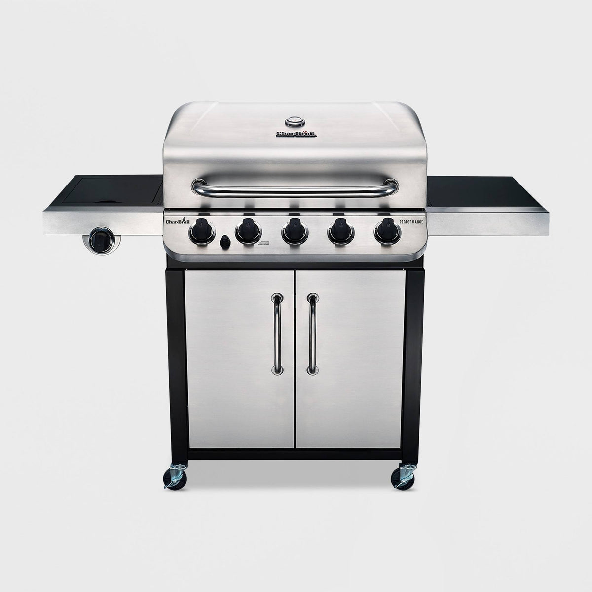 5 Burner Cabinet Gas Grill - Black/Silver D732370