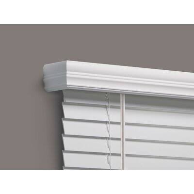 Faux Wood Room Darkening White Horizontal/Venetian Blind C48846