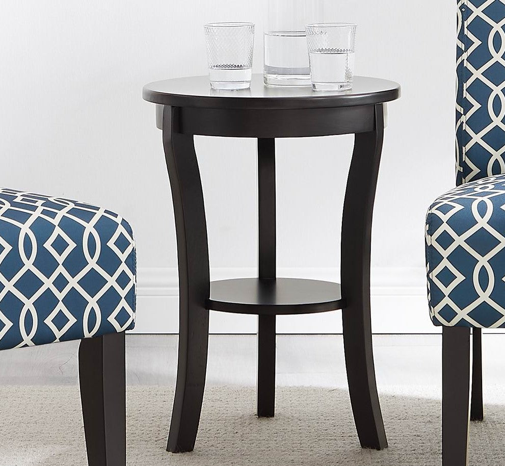 Blue Fabric 3pc Side Table and 2 Chairs Set R559