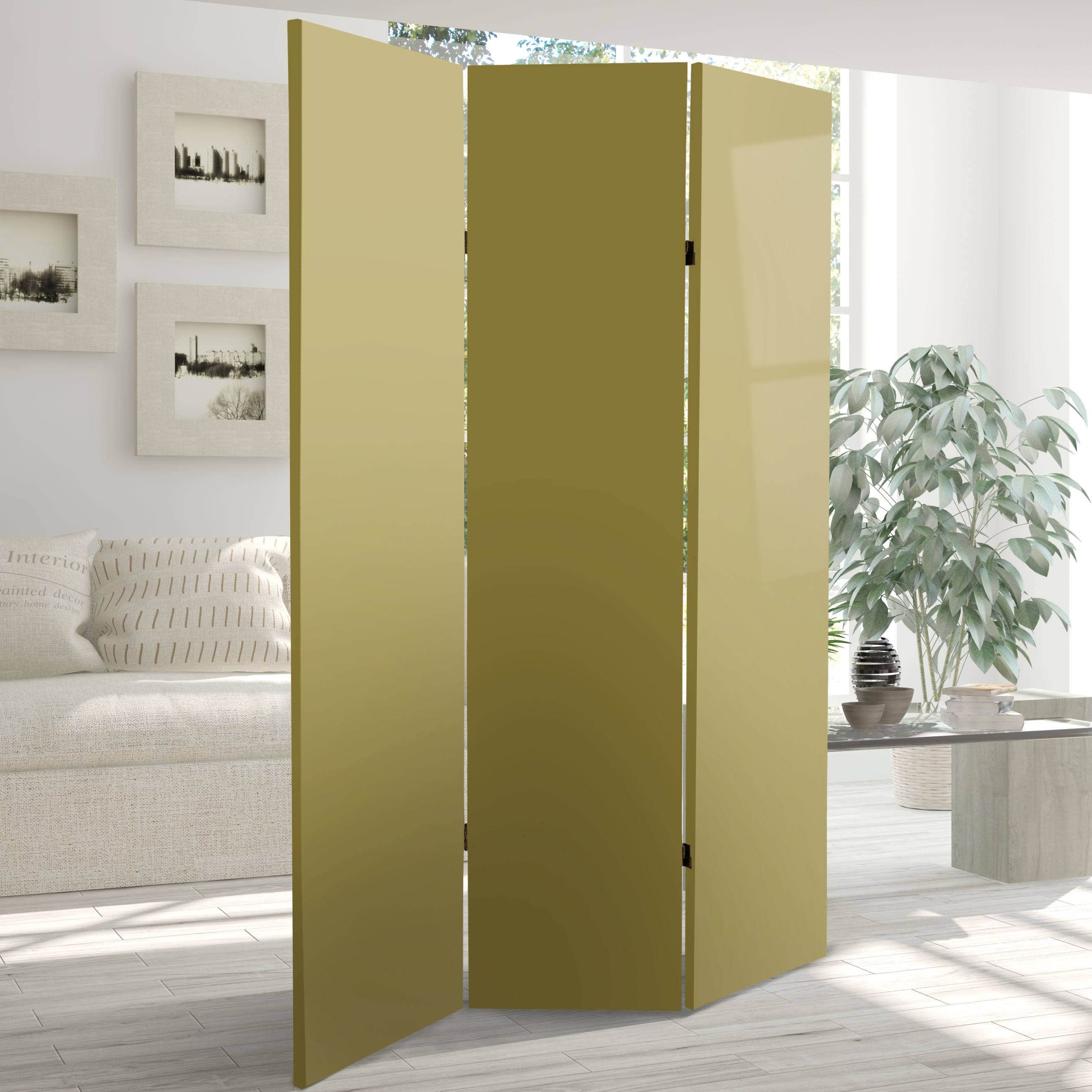 Khaki Canvas Room Divider A900962