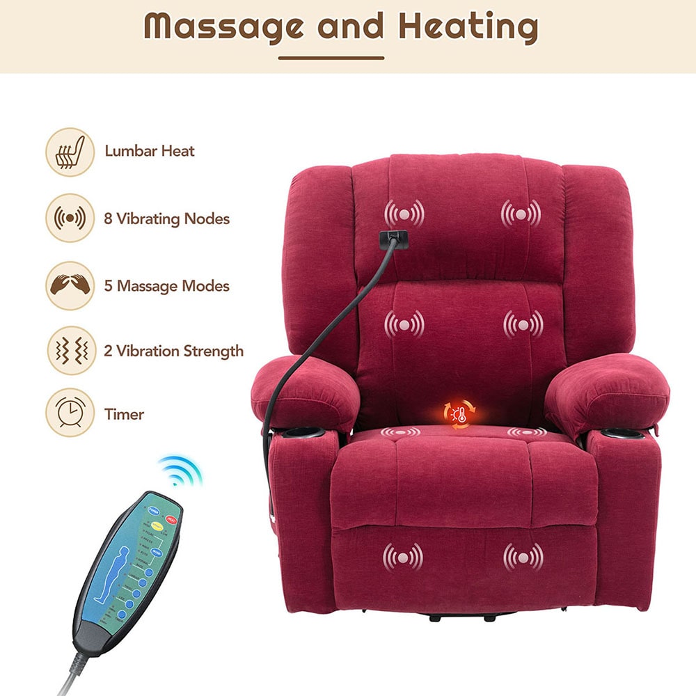 Electric Lift Recliner Massage Chair with Remote Control Y271