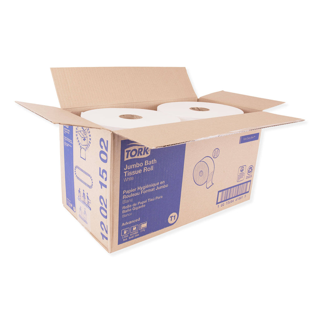 White 2-Ply Jumbo Bath Tissue, 1600 ft/Roll, 6 Rolls/Carton Z459459