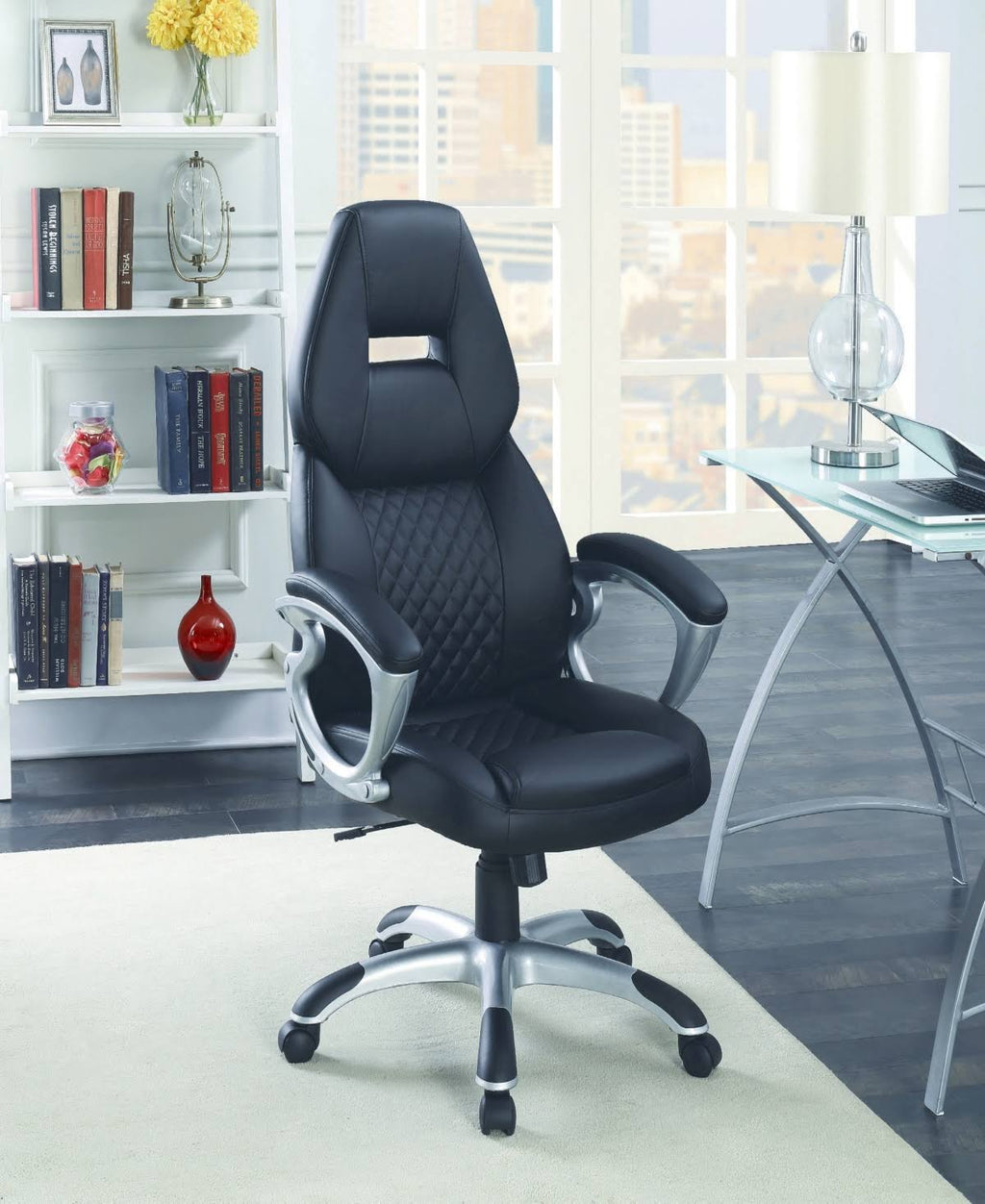 High Back Office Chair - Black Q776