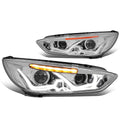 Chrome Housing Amber Corner Projector Headlight M75740