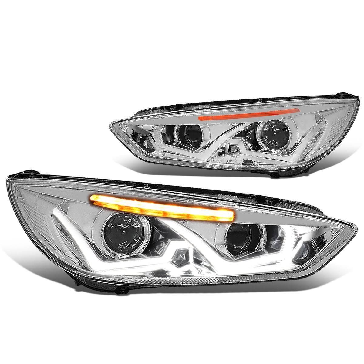Chrome Housing Amber Corner Projector Headlight M75740