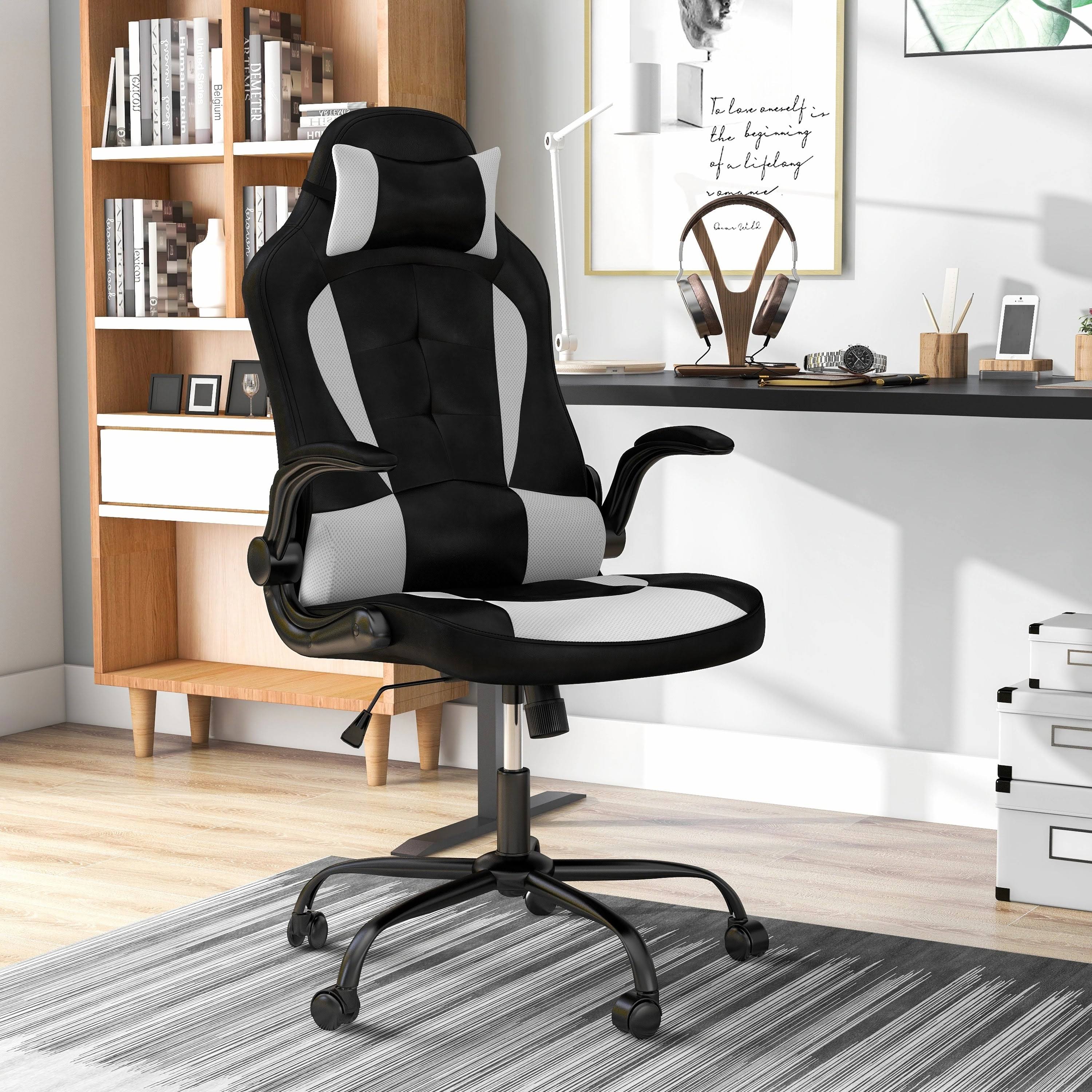 Black and White 47-Inch Desk and Chair Set Z5676