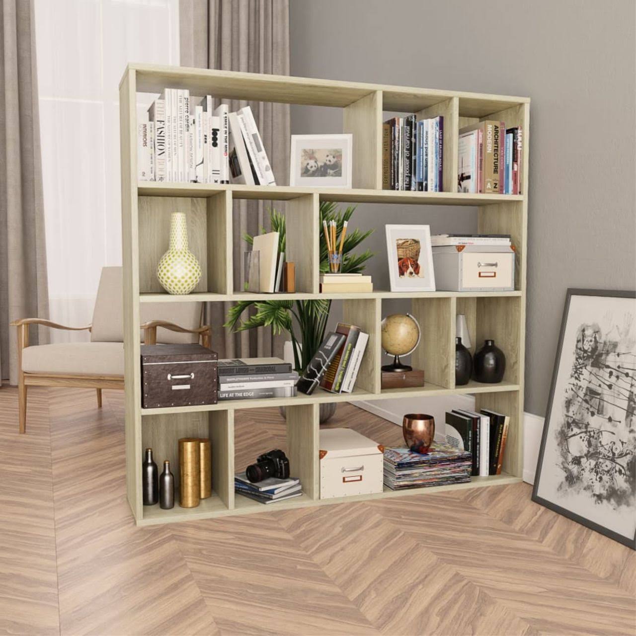 Room Divider/Book Cabinet Sonoma Oak Chipboard Y99247