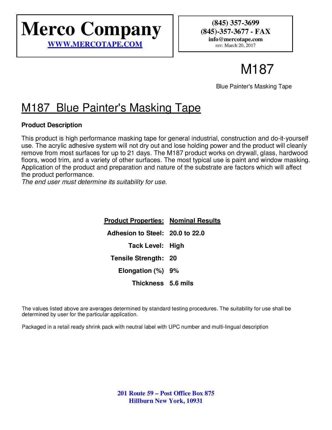 Blue Painters Masking Tape 36mm x 55m 24 Rolls L322733