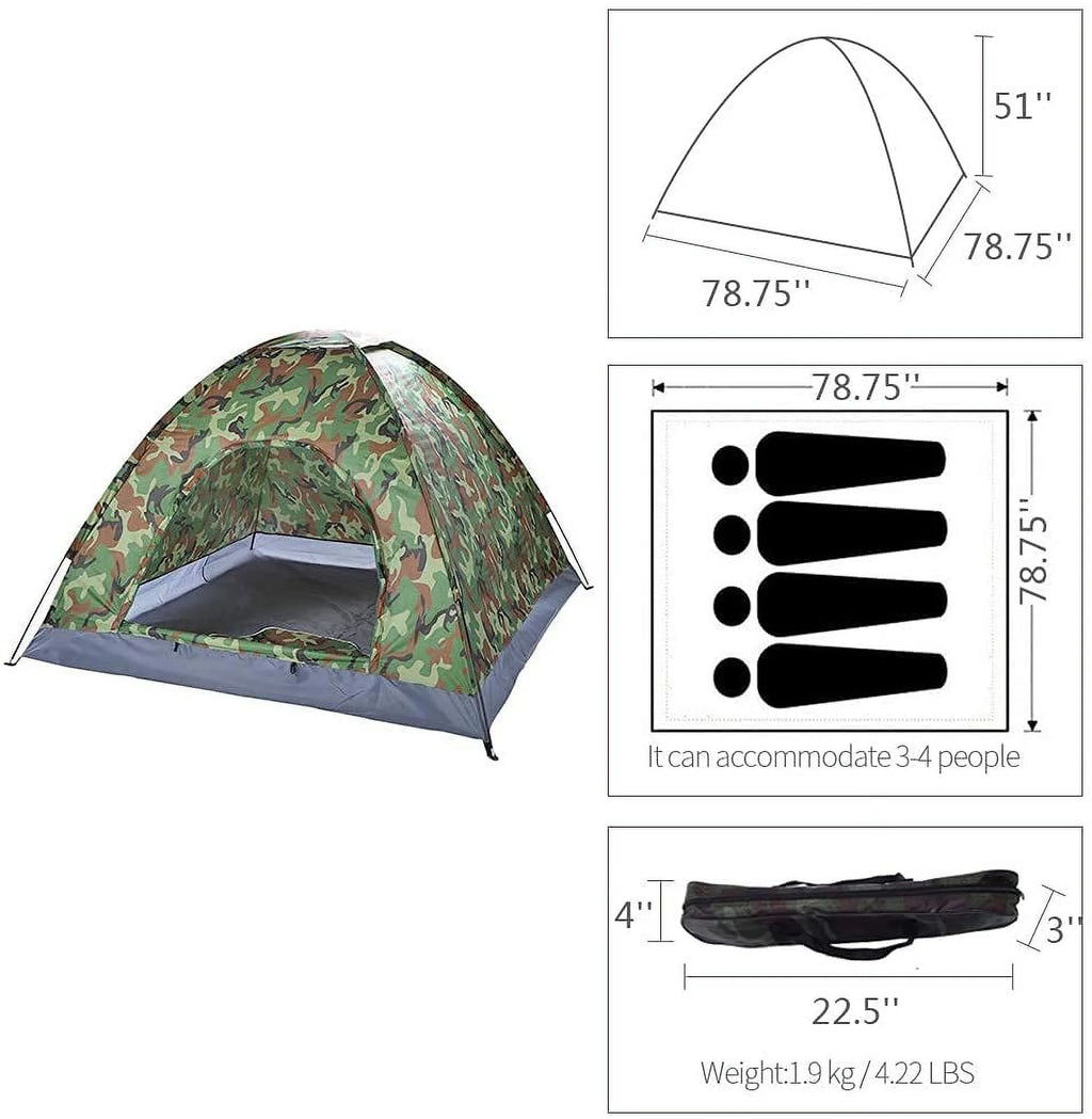 Outdoor Waterproof Camping 3-4 Person Tent B289850