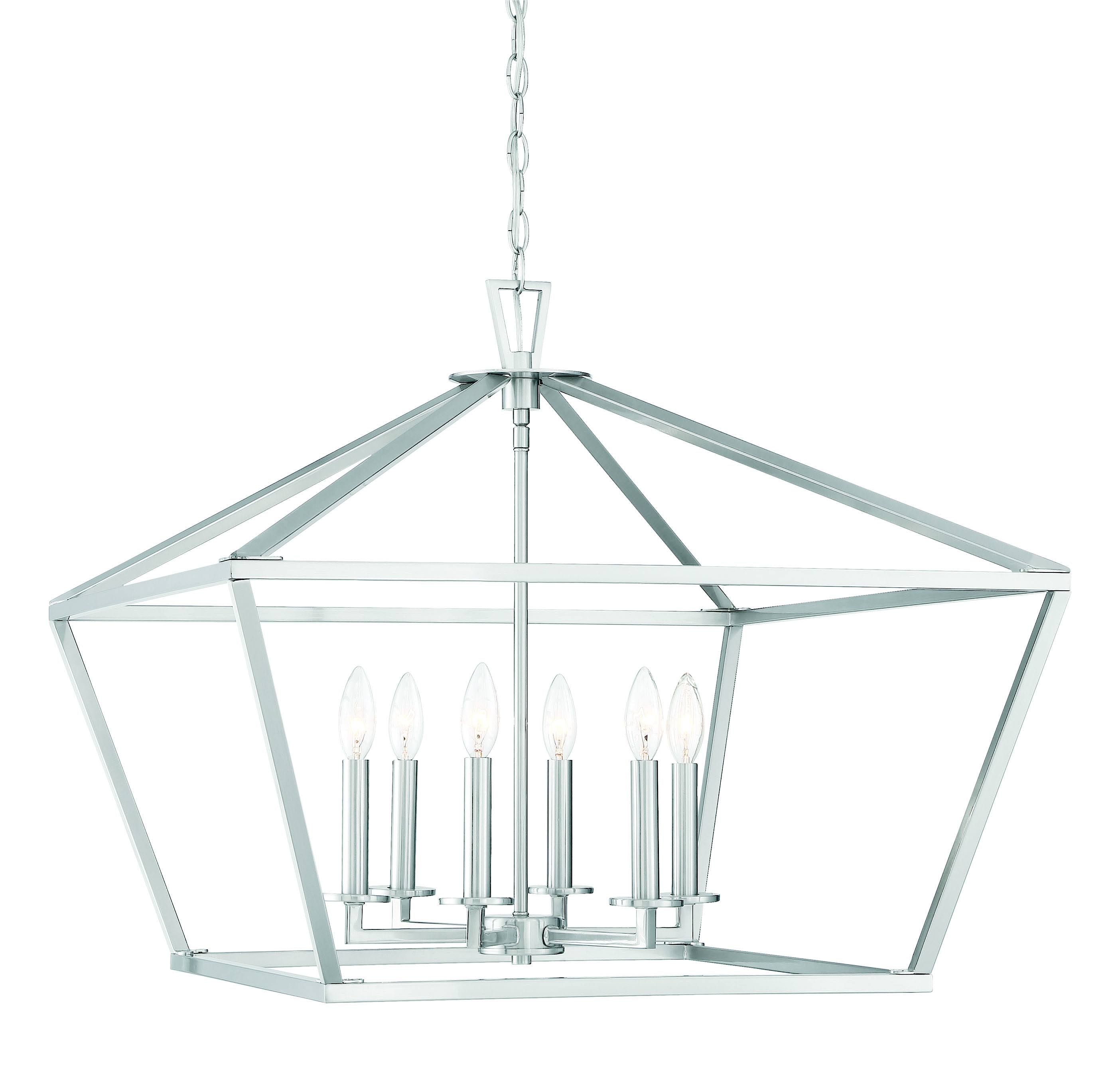 6 Light Satin Nickel Lantern W493628