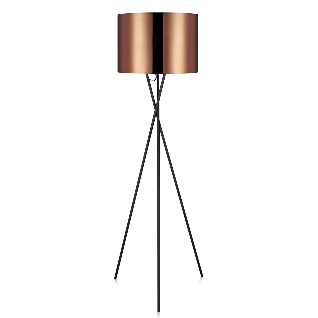 Tripod Floor Lamp with Copper Shade H579