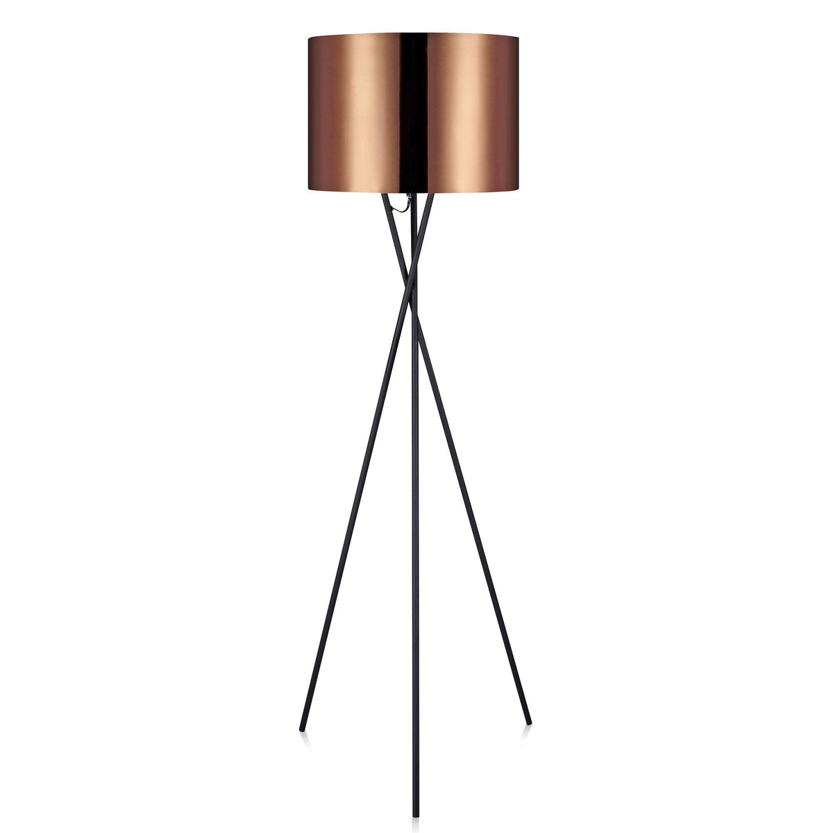 Tripod Floor Lamp with Copper Shade H579
