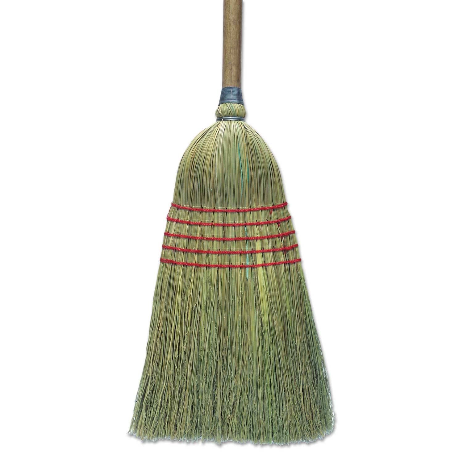 Corn Broom 56x22 Lacquered Wood Handle Natural T6924