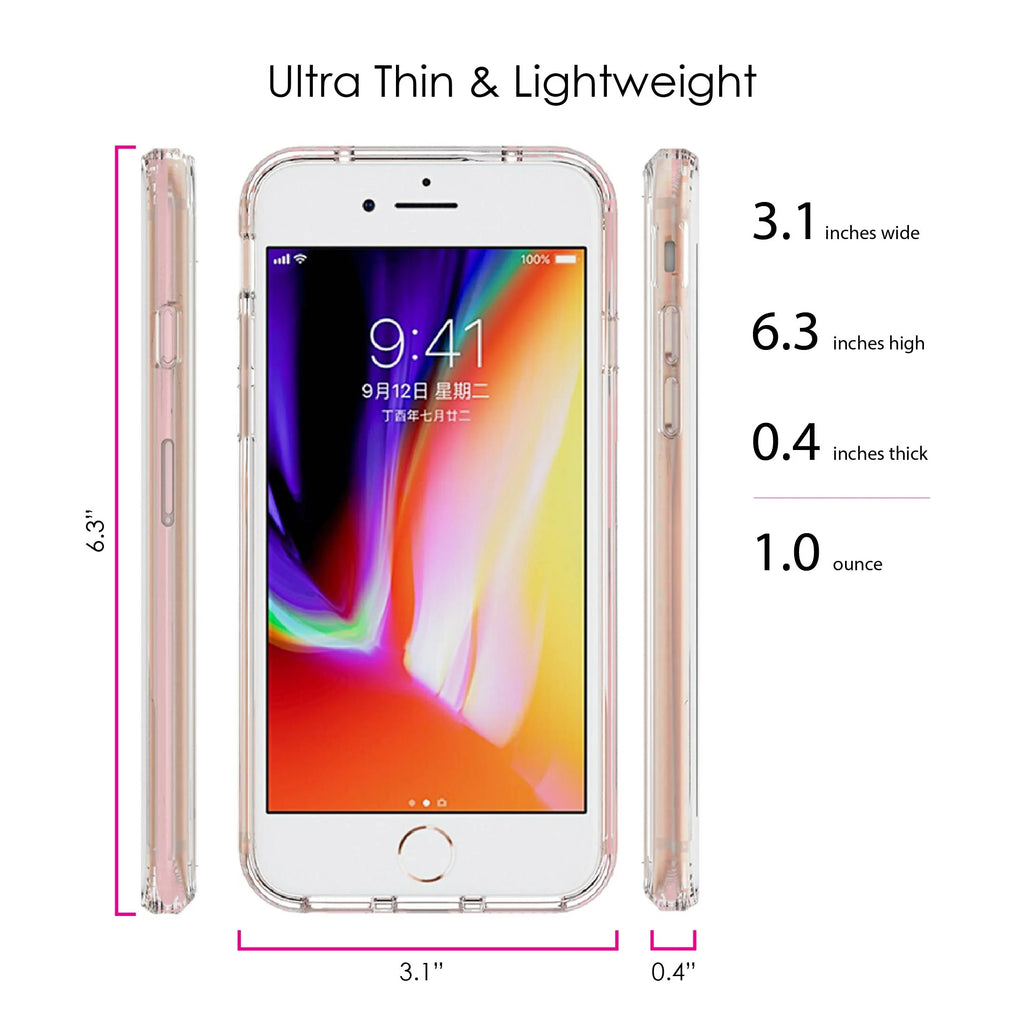 Clear Shockproof Hybrid Case for iPhone 7 PLUS / 8 PLUS with Tempered Glass Screen Protector H155426