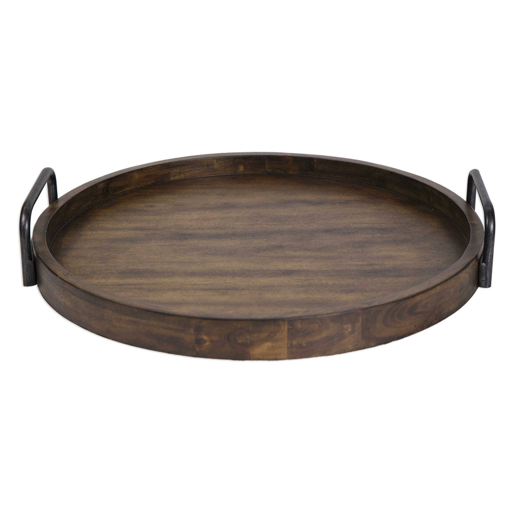 Round Wooden Tray P67098
