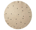 Black Dots Large Jute Carpet D211