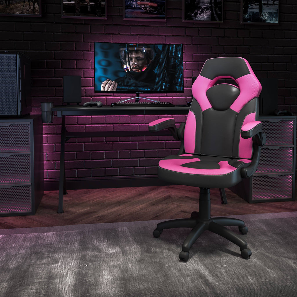 Pink/Black LeatherSoft Gaming Chair A50480