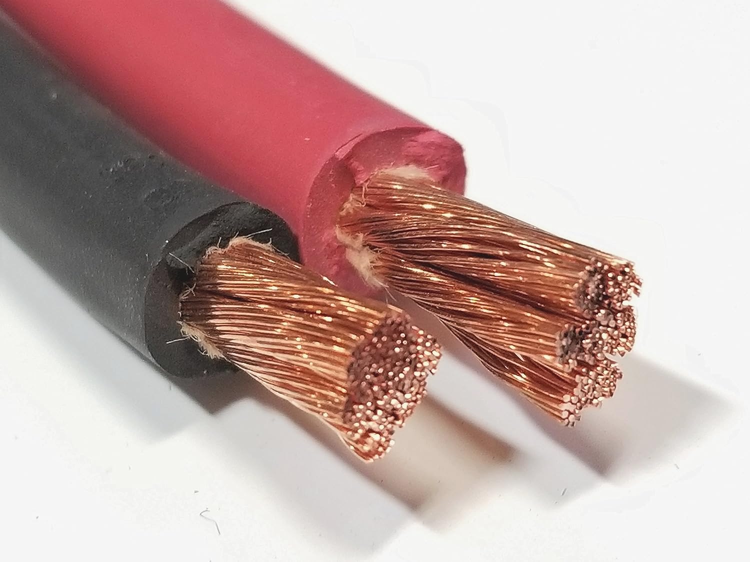 8 AWG Pure Copper Flexible Cable Wire 50 ft Black + 50 ft Red Y83181