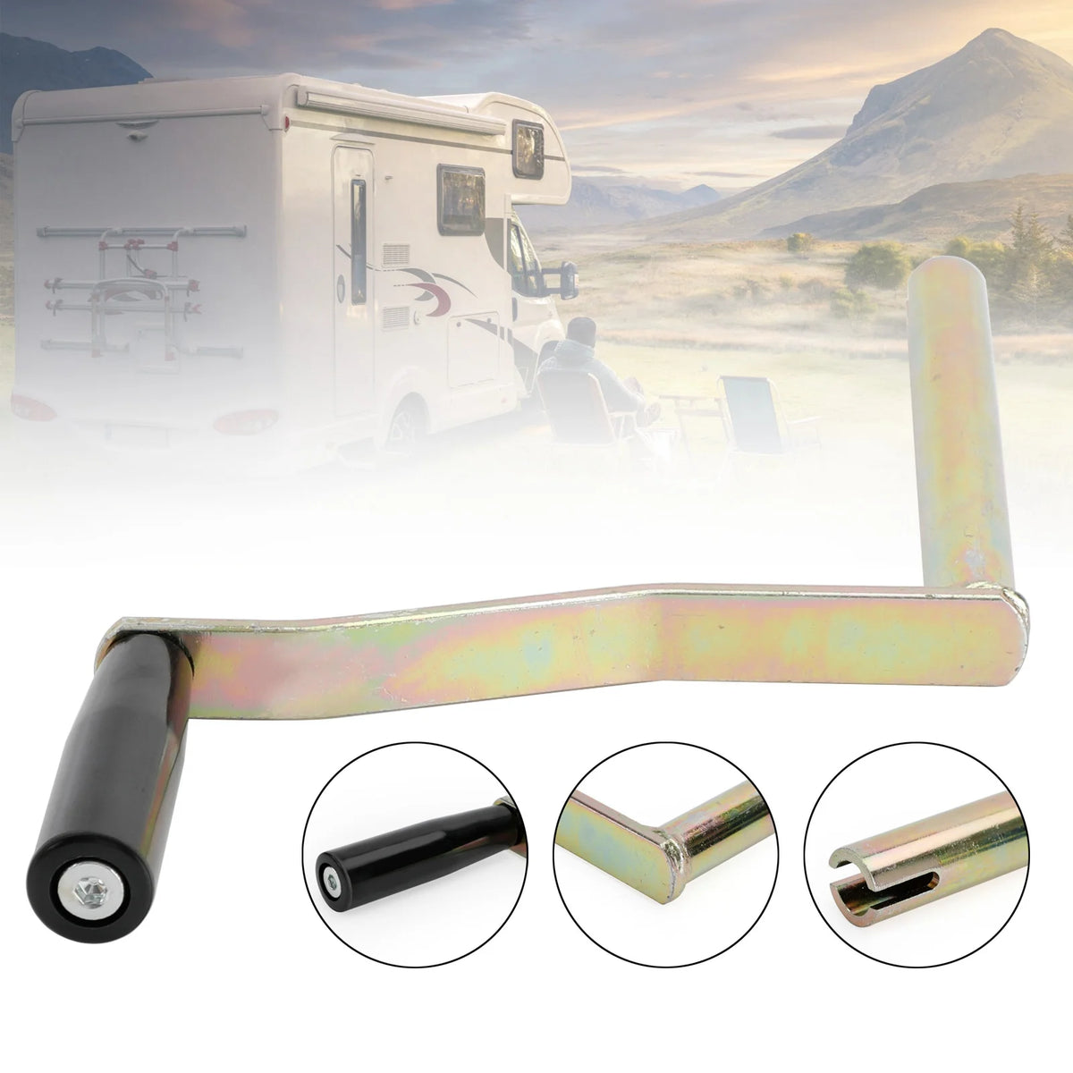 Round Mouth Crank Handle for Pop-up Campers L20816
