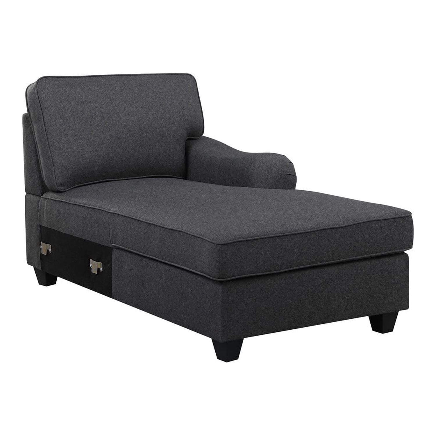 Dark Gray Linen 5Pc Modular Sectional Sofa P3071