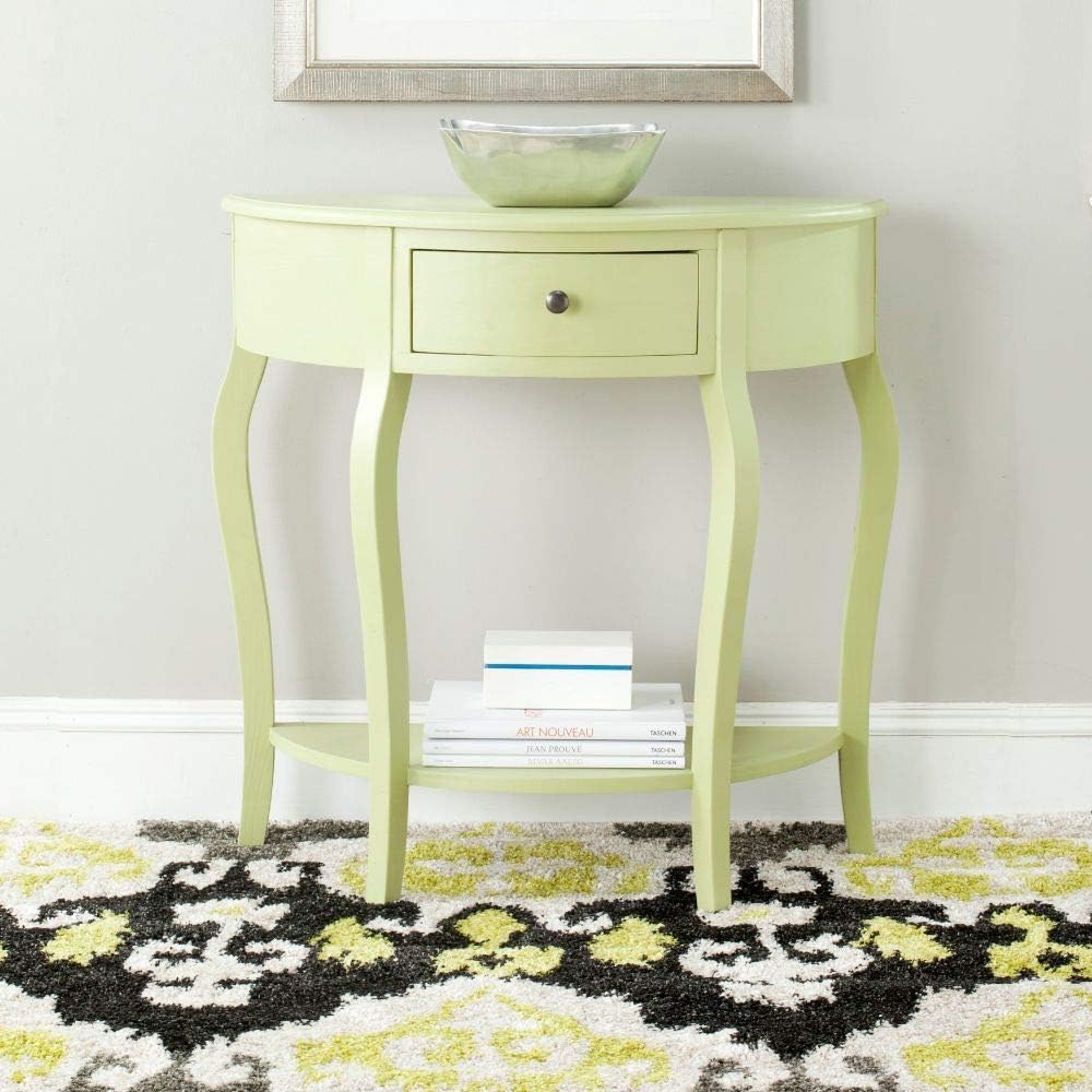 French Grey Demilune Console Table J75528