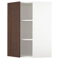 Corner Wall Cabinet with Shelves, white/Sinarp Brown, 26x15x40 G205605