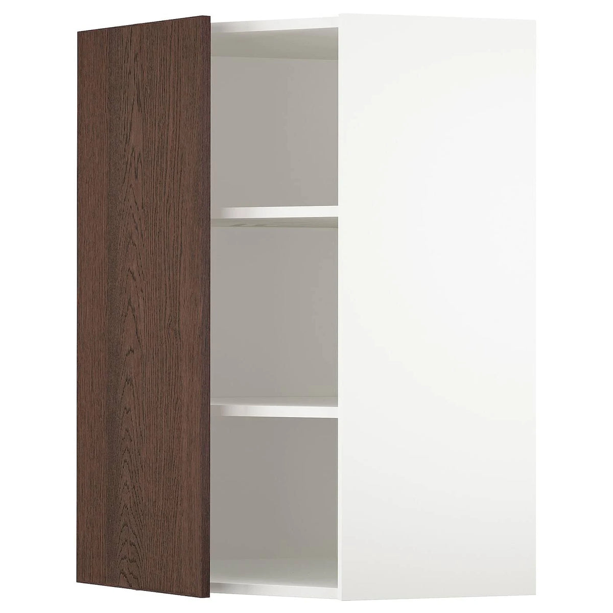 Corner Wall Cabinet with Shelves, white/Sinarp Brown, 26x15x40 G205605