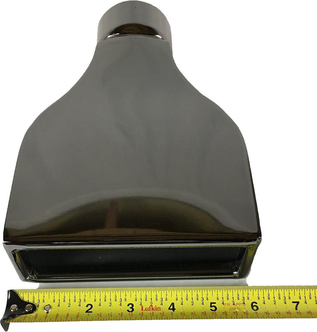 2.50" Inlet 2.25" Outlet Stainless Black Chrome Exhaust Tip Pack of 2 X147