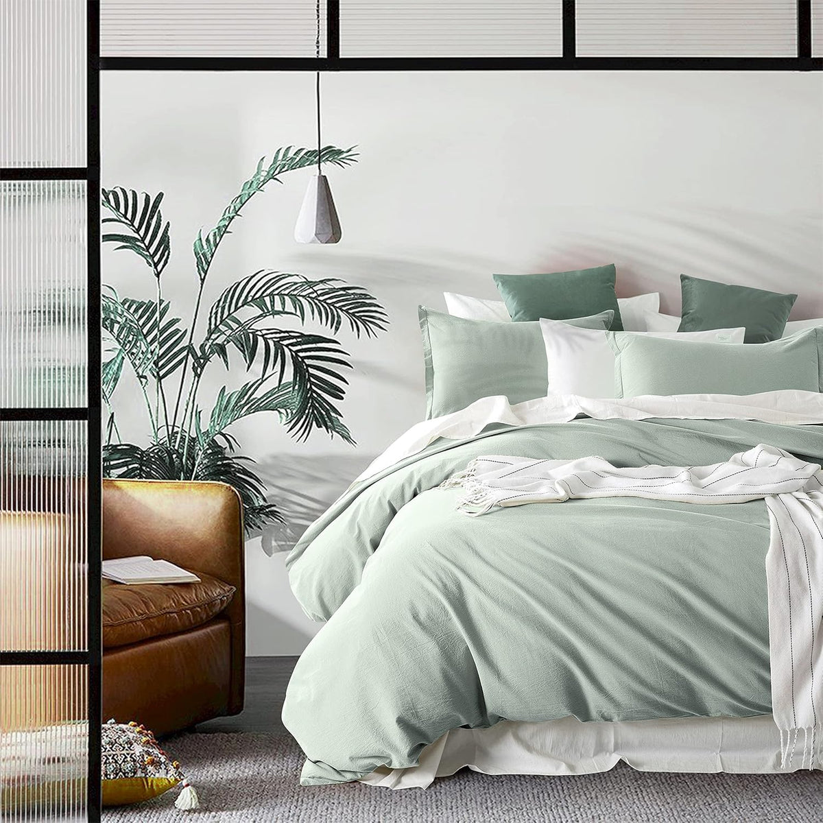 Rust Queen Cotton Duvet Cover Set N815689