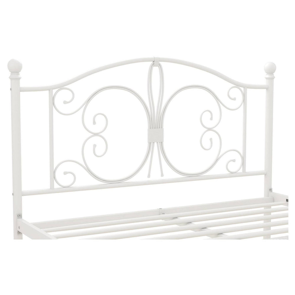 White Full Metal Bed V4685