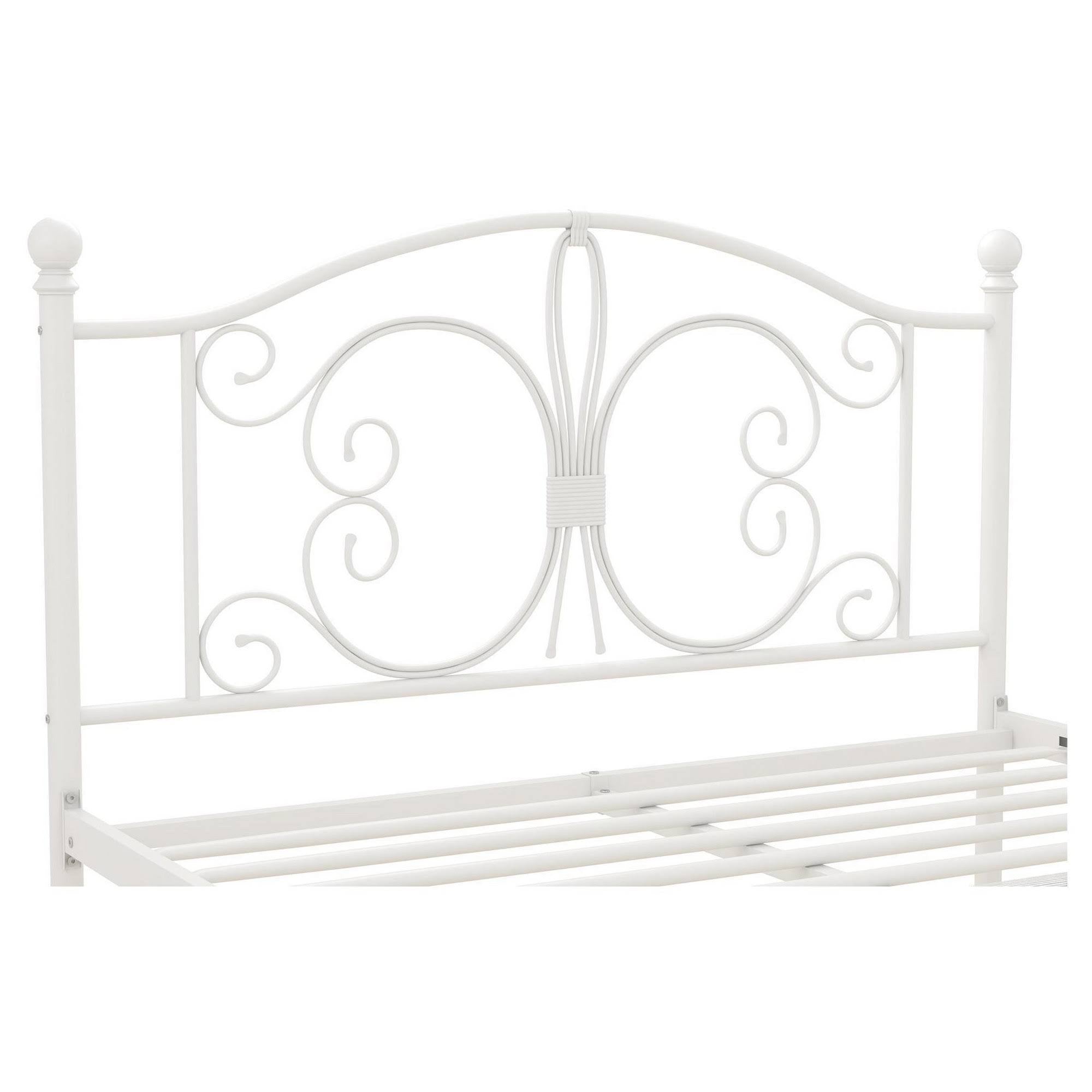 White Full Metal Bed V4685