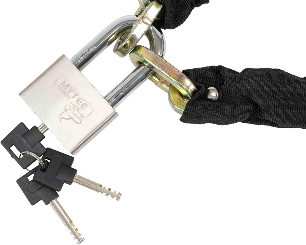 Anti Cut Security Chain and Lock Kit - 3 Foot x 3/8 Inch Thick Hardened Chain with Cut Proof Lock & Carrying Case R724