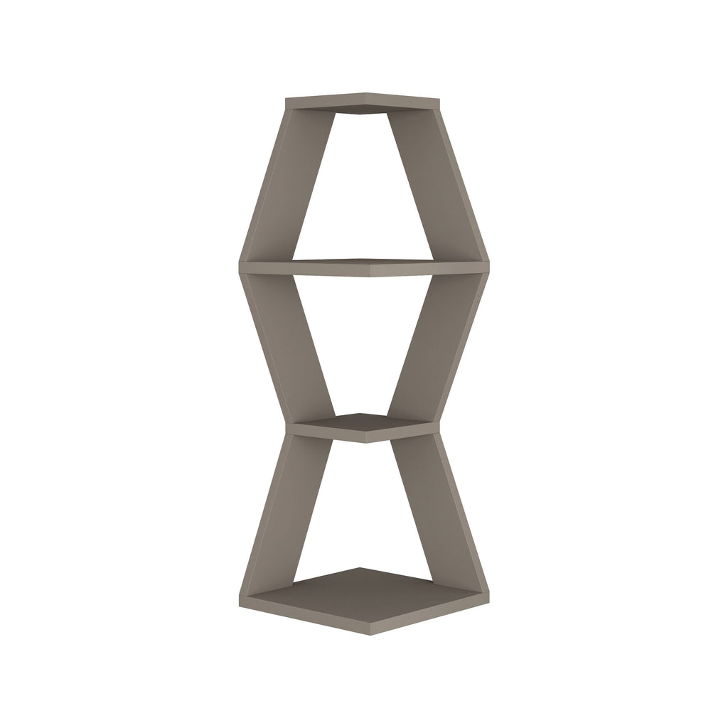 Modern Corner Wall Shelf Light Mocha E958008
