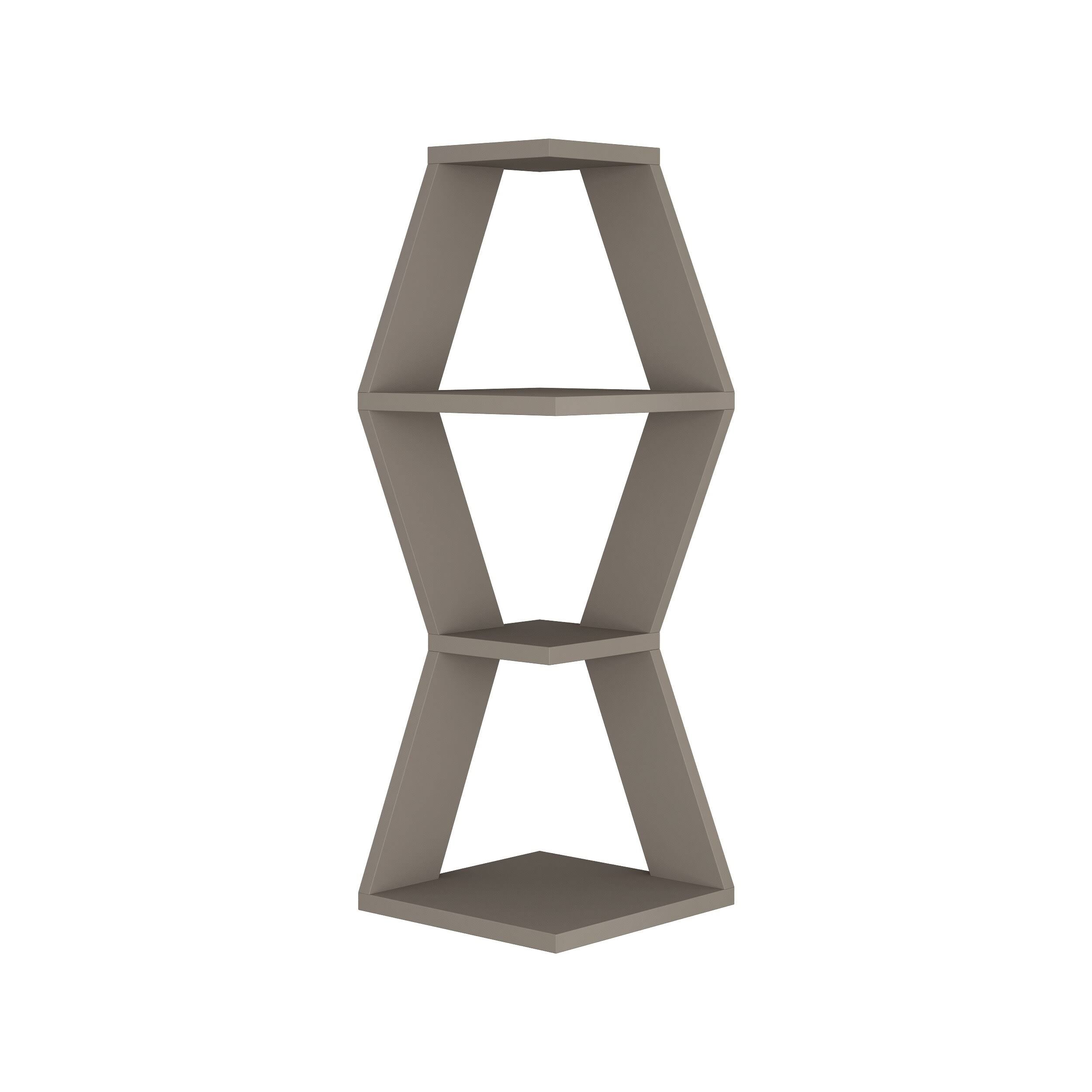 Modern Corner Wall Shelf Light Mocha E958008