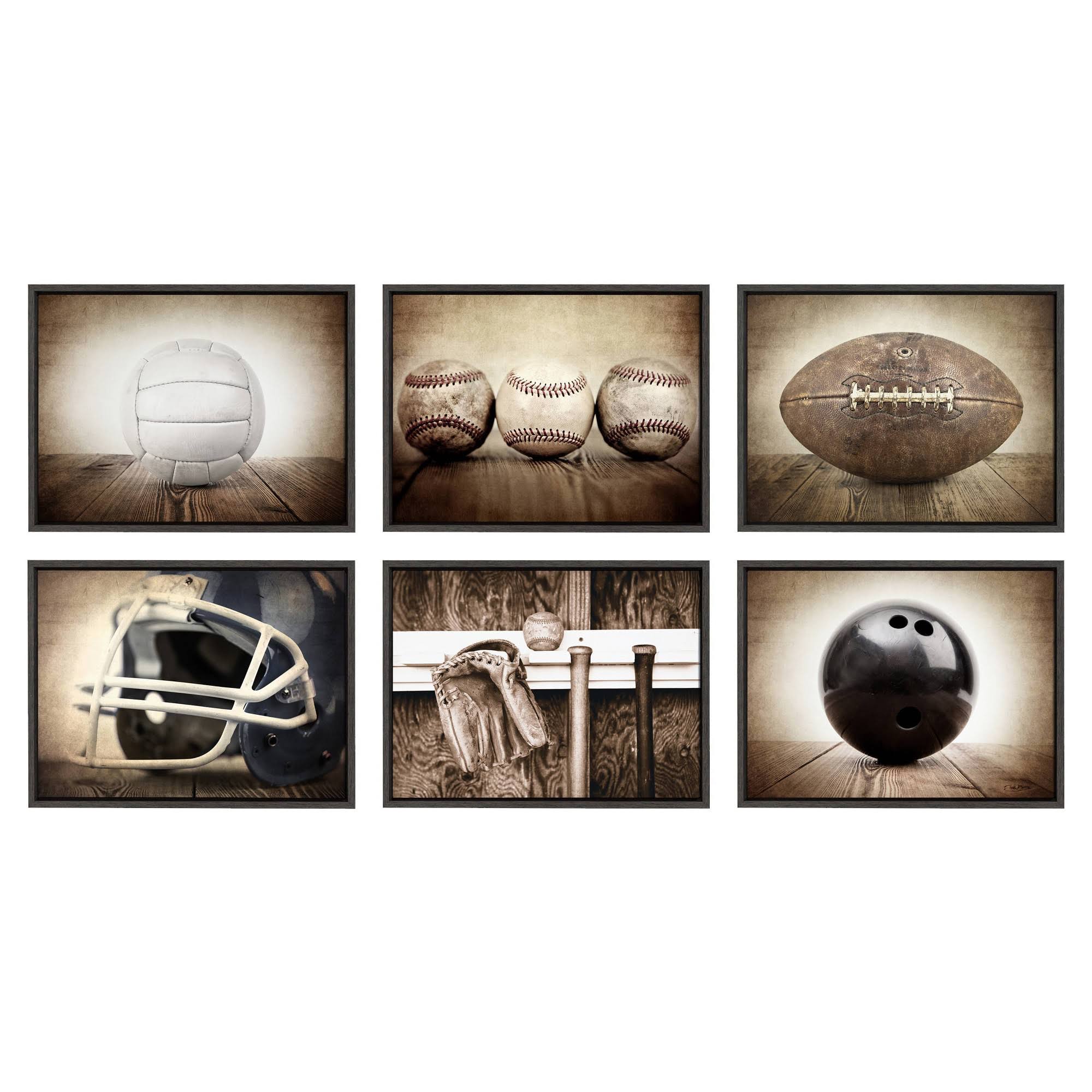 Football Helmet Framed Canvas A3035