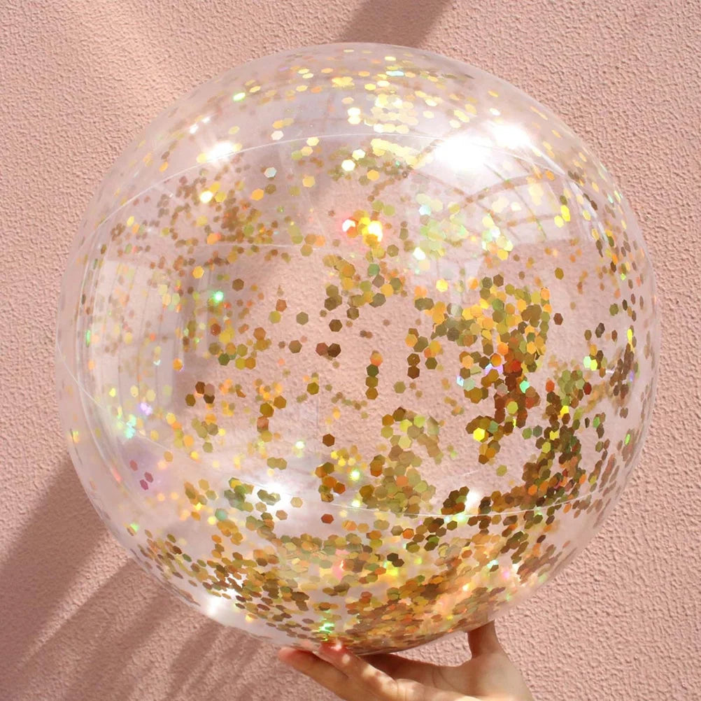 Transparent Glitter Round Inflatable Ball H106